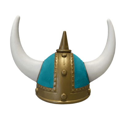 Vikingehjelm alcantar - Gold - KJoF - Hvid - Krikandgrøn