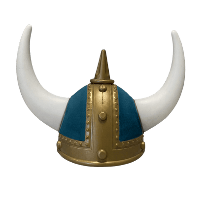 Vikingehjelm alcantar - Gold - KJoF - Hvid - Denimblå