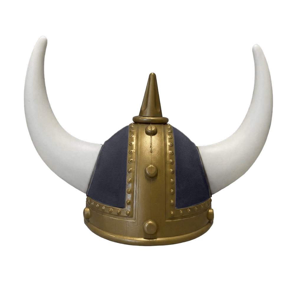 Vikingehjelm alcantar - Gold - KJoF - Hvid - Stålgrå