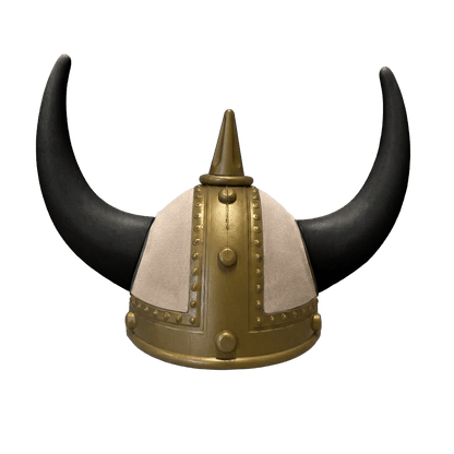 Vikingehjelm alcantar - Gold - KJoF - Sort - Fossilgrå