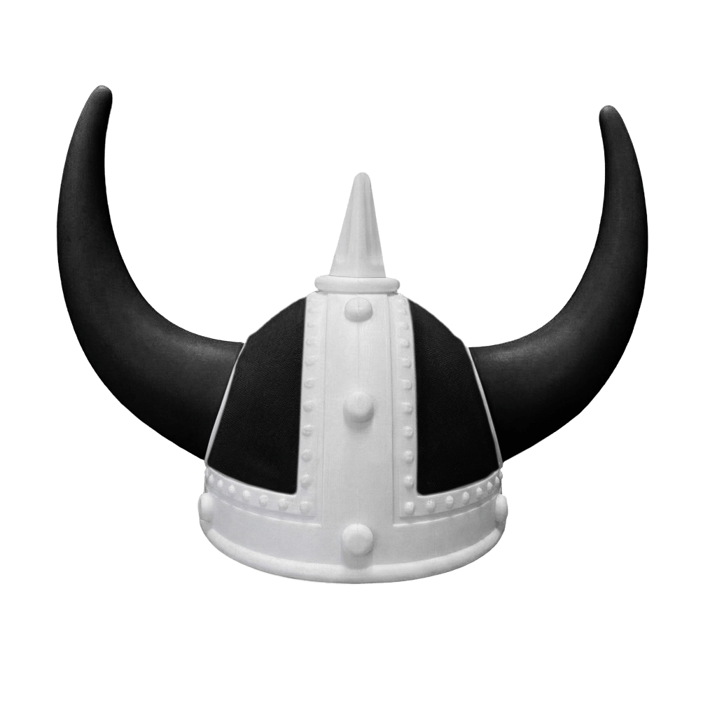 Vikingehjelm alcantar - Hvid - KJoF - Sort - Sort