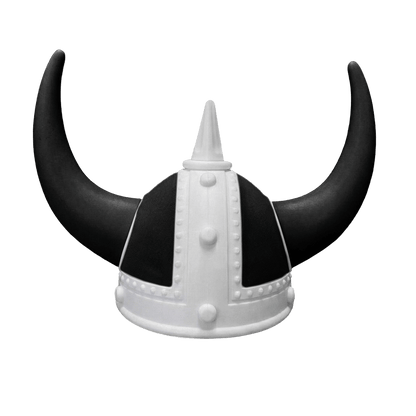 Vikingehjelm alcantar - Hvid - KJoF - Sort - Sort