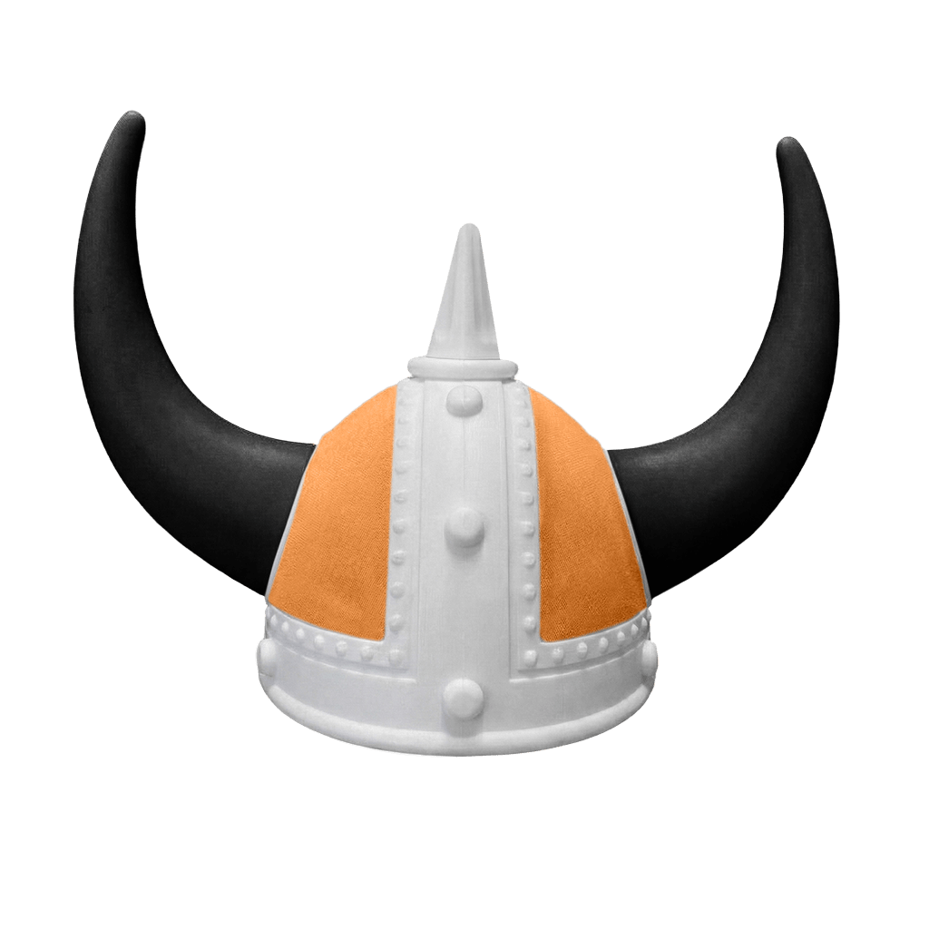 Vikingehjelm alcantar - Hvid - KJoF - Sort - Cognac
