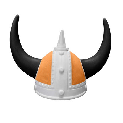 Vikingehjelm alcantar - Hvid - KJoF - Sort - Cognac
