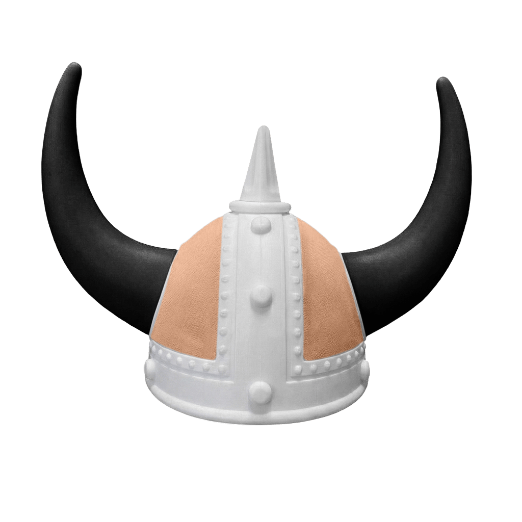 Vikingehjelm alcantar - Hvid - KJoF - Sort - Brun