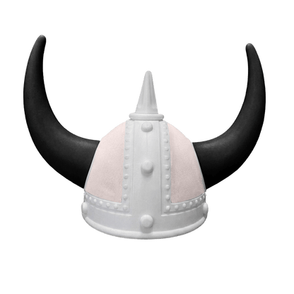 Vikingehjelm alcantar - Hvid - KJoF - Sort - Gråt
