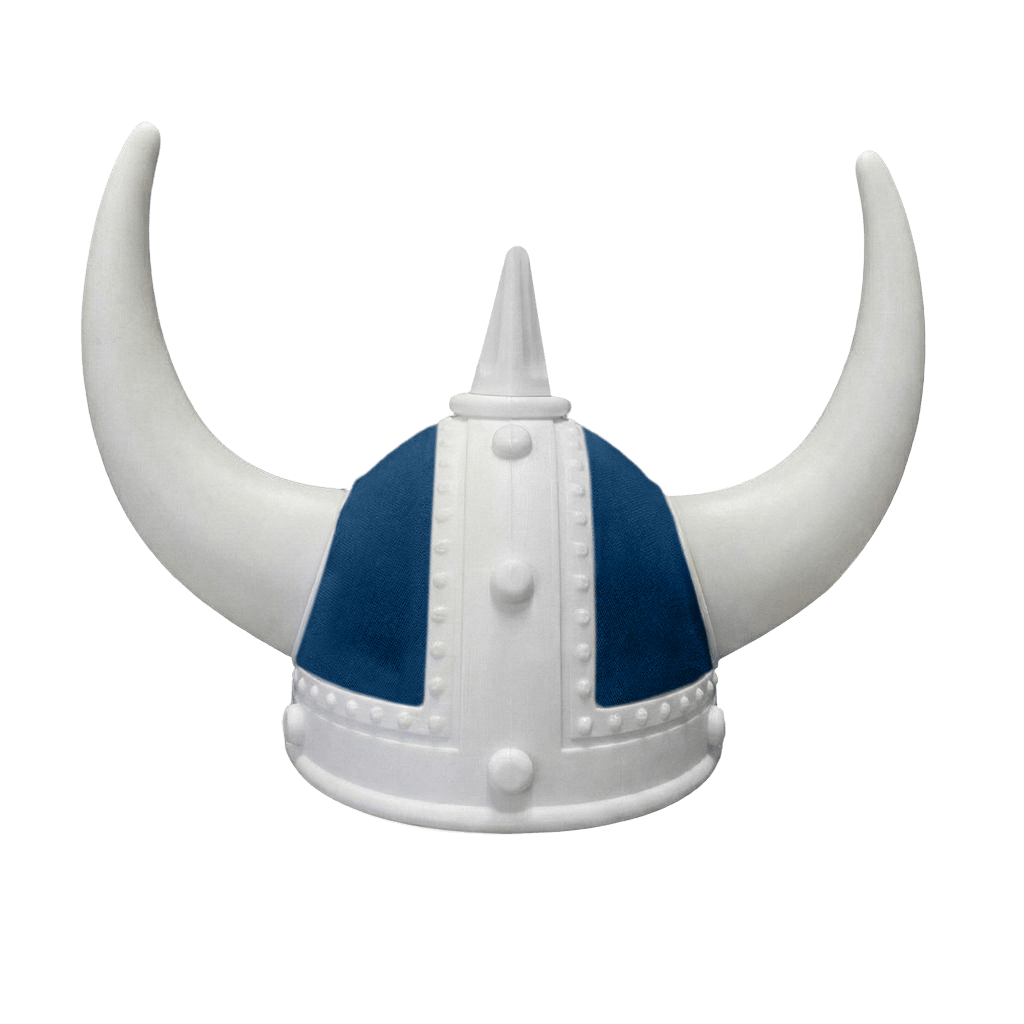 Vikingehjelm alcantar - Hvid - KJoF - Hvid - cobaltblå