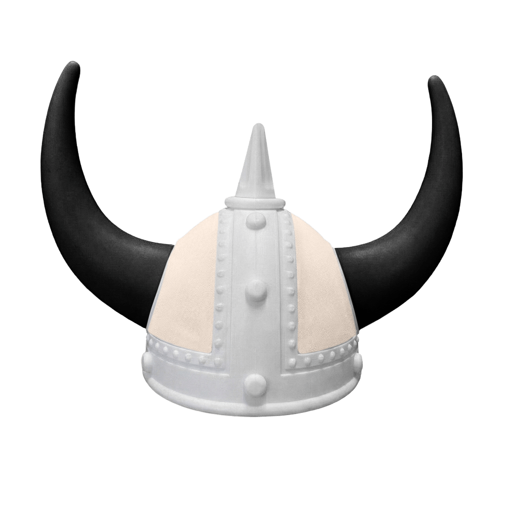 Vikingehjelm alcantar - Hvid - KJoF - Sort - Cream