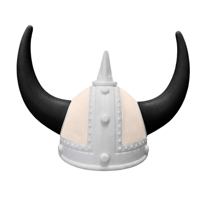 Vikingehjelm alcantar - Hvid - KJoF - Sort - Cream