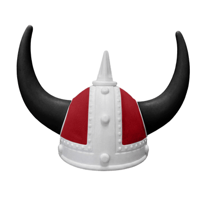 Vikingehjelm alcantar - Hvid - KJoF - Sort - Bordeaux