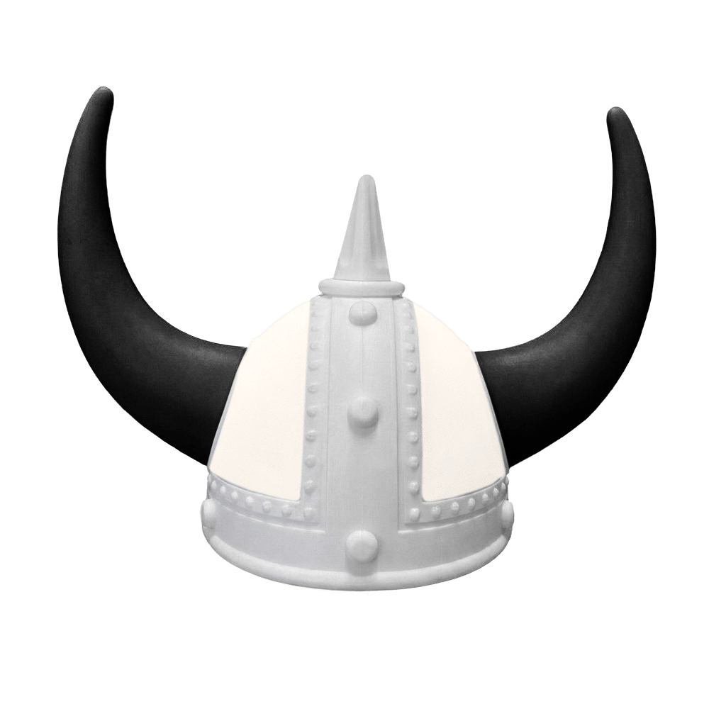 Vikingehjelm alcantar - Hvid - KJoF - Sort - Hvid