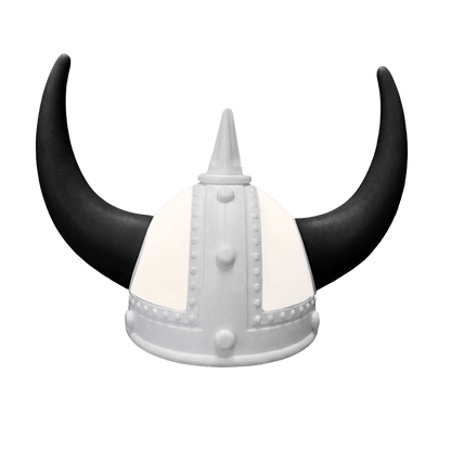 Vikingehjelm alcantar - Hvid - KJoF - Sort - Hvid