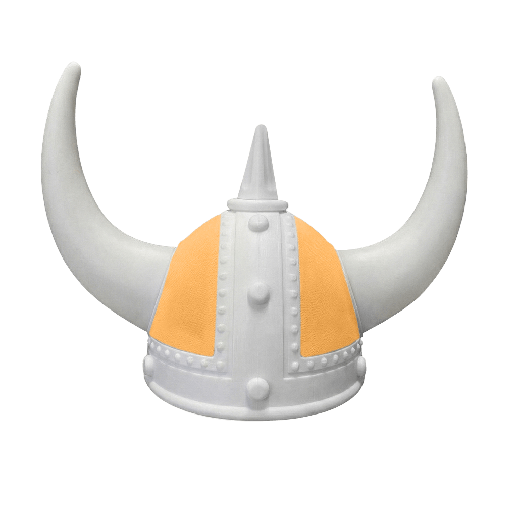 Vikingehjelm alcantar - Hvid - KJoF - Hvid - sennepsgul