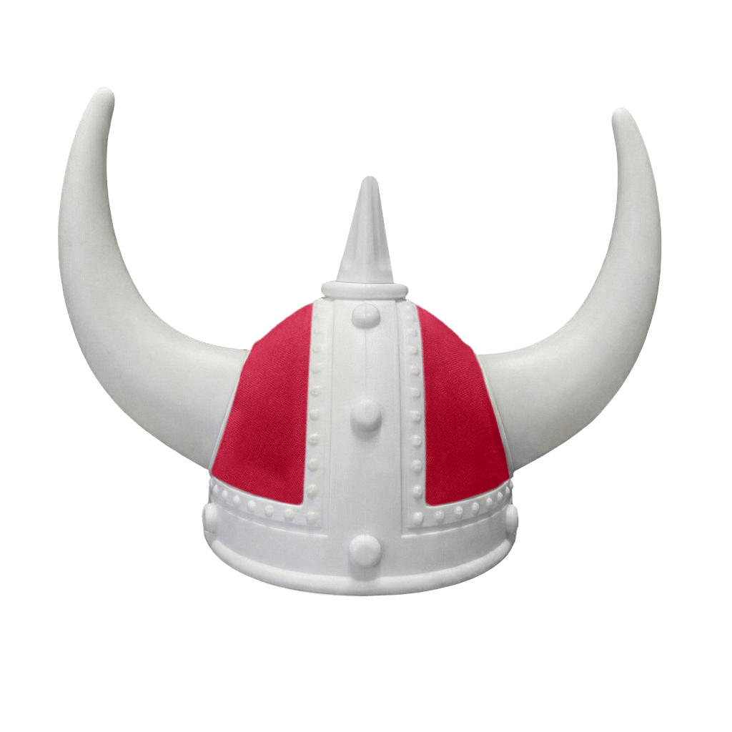 Vikingehjelm alcantar - Hvid - KJoF - Hvid - Rød