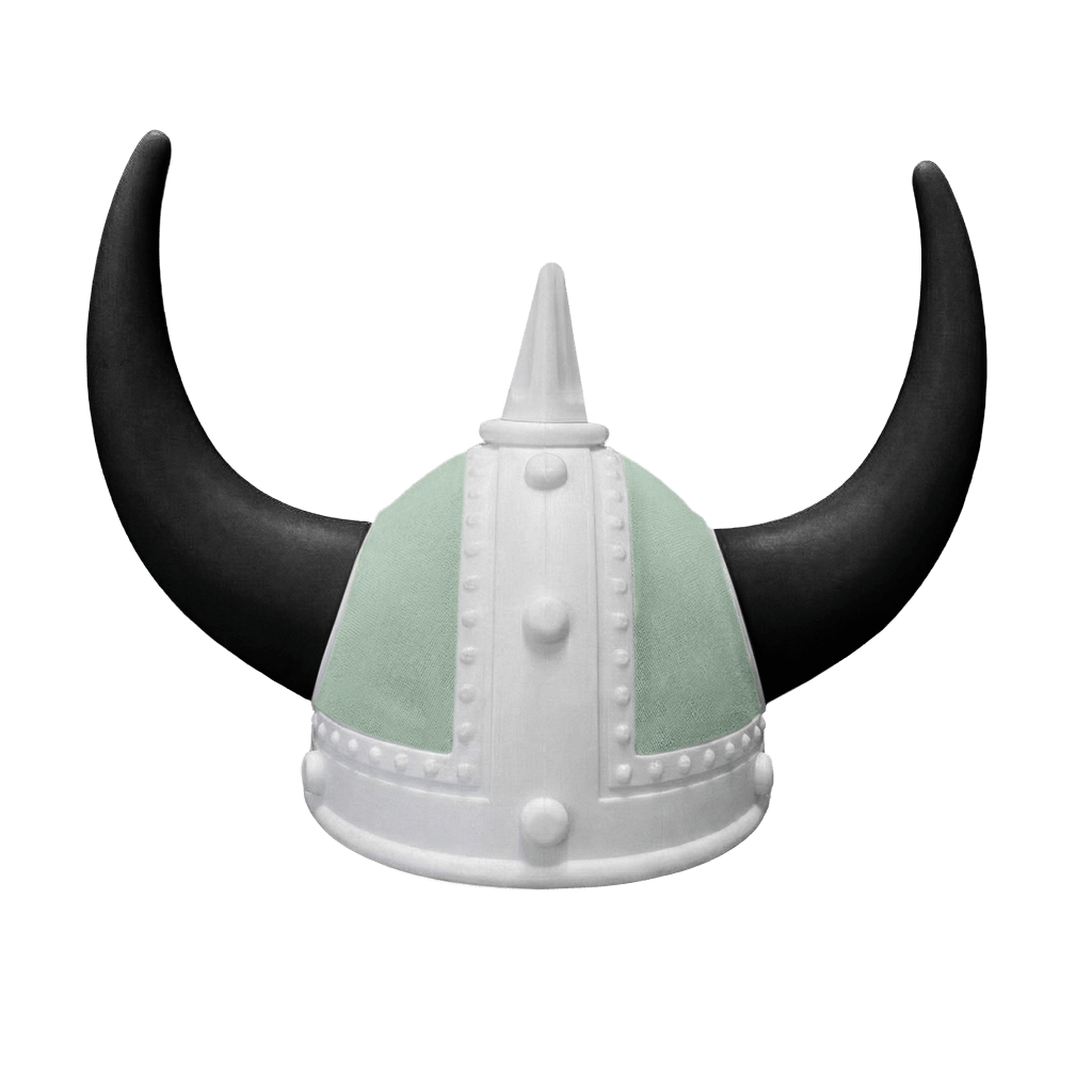 Vikingehjelm alcantar - Hvid - KJoF - Sort - Salviegrøn