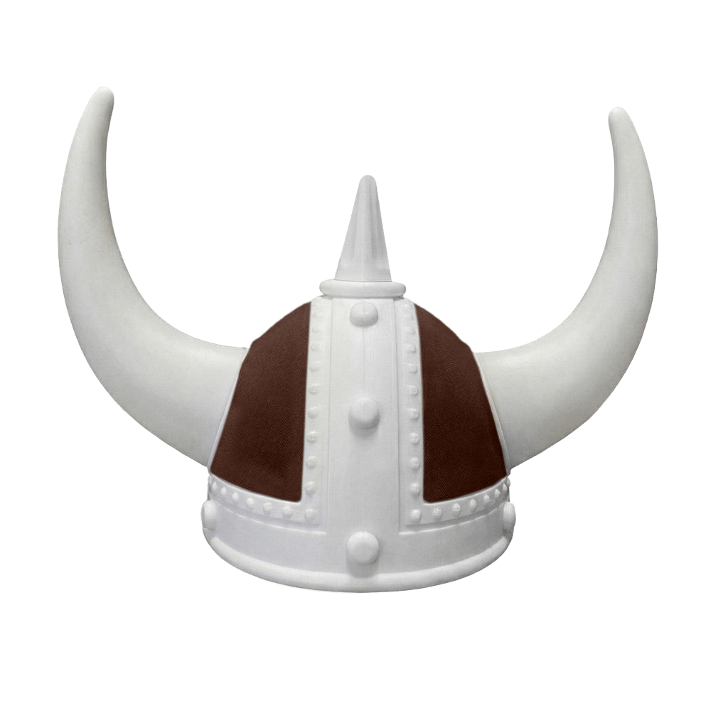 Vikingehjelm alcantar - Hvid - KJoF - Hvid - Kaffebrun