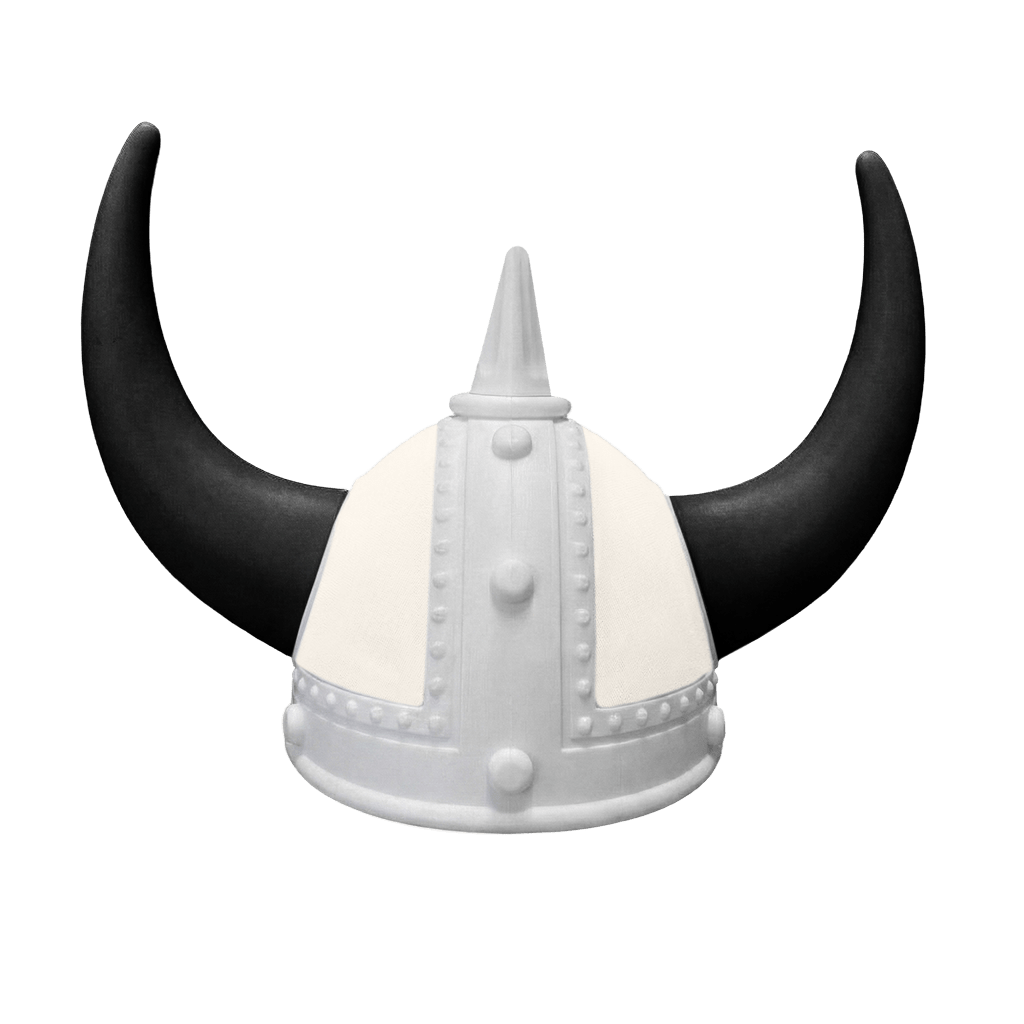 Vikingehjelm alcantar - Hvid - KJoF - Sort - Elfenben