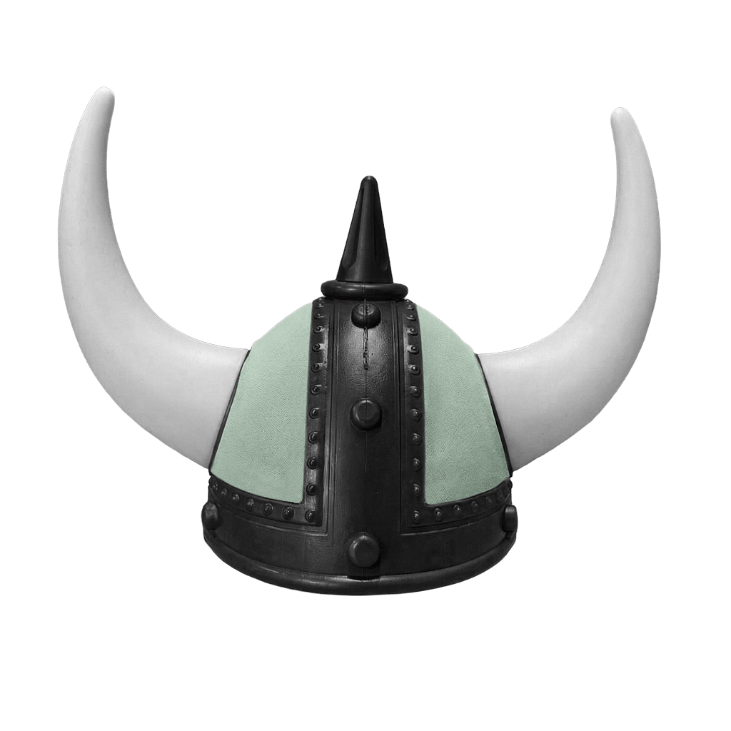 Vikingehjelm alcantar - Sort - KJoF - Hvid - Salviegrøn