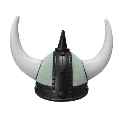 Vikingehjelm alcantar - Sort - KJoF - Hvid - Salviegrøn