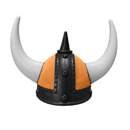 Vikingehjelm alcantar - Sort - KJoF - Hvid - Cognac