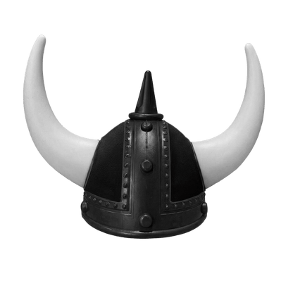 Vikingehjelm alcantar - Sort - KJoF - Hvid - Sort