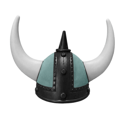 Vikingehjelm alcantar - Sort - KJoF - Hvid - Aronagrøn