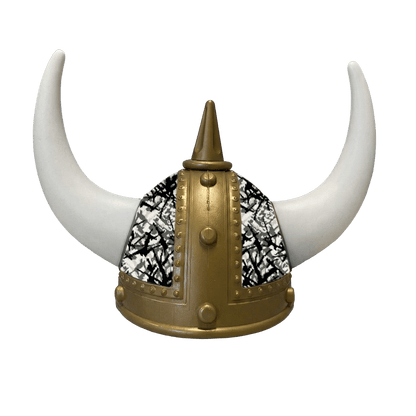 Vikingehjelm busplys - Gold - KJoF - Hvid - Gråt