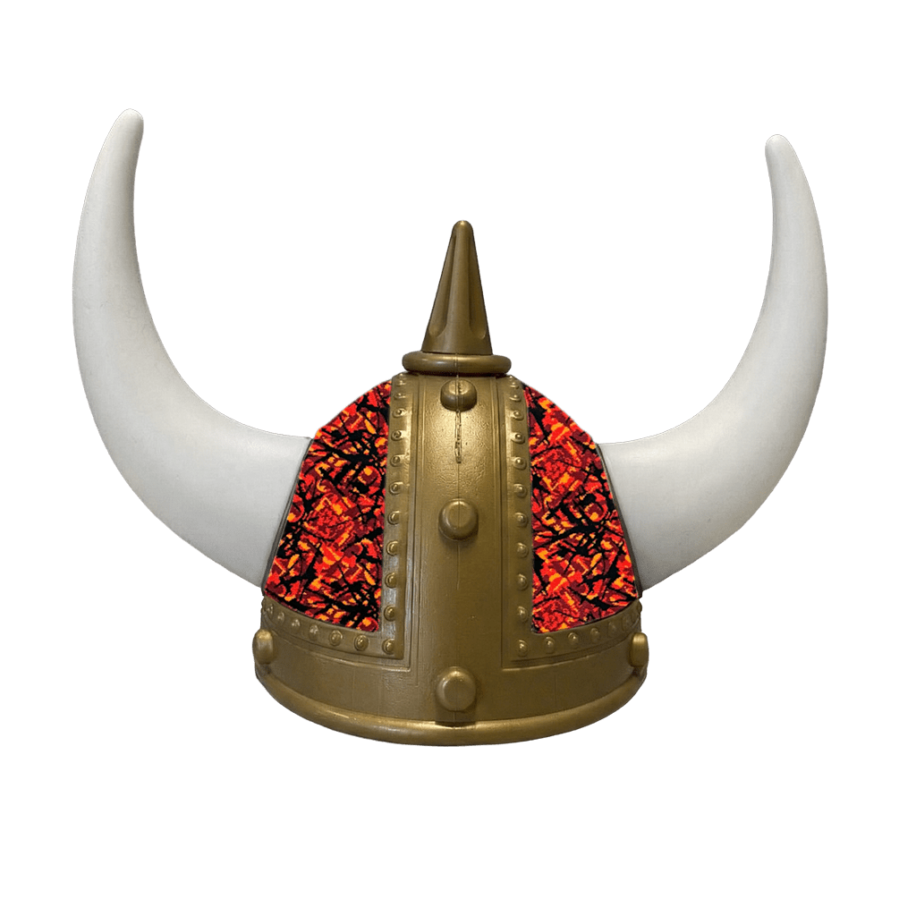 Vikingehjelm busplys - Gold - KJoF - Hvid - Rød