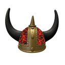 Vikingehjelm busplys - Gold