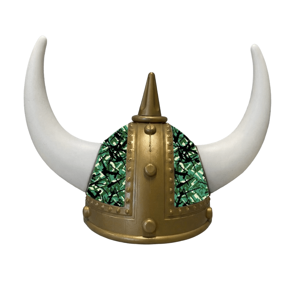 Vikingehjelm busplys - Gold - KJoF - Hvid - Grøn