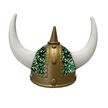 Vikingehjelm busplys - Gold - KJoF - Hvid - Grøn