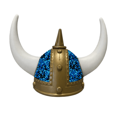 Vikingehjelm busplys - Gold - KJoF - Hvid - Blå