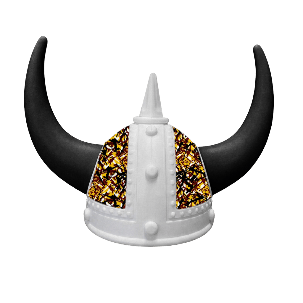 Vikingehjelm busplys - Hvid - KJoF - Sort - Gul