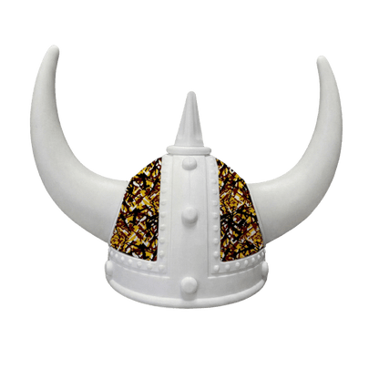 Vikingehjelm busplys - Hvid - KJoF - Hvid - Gul