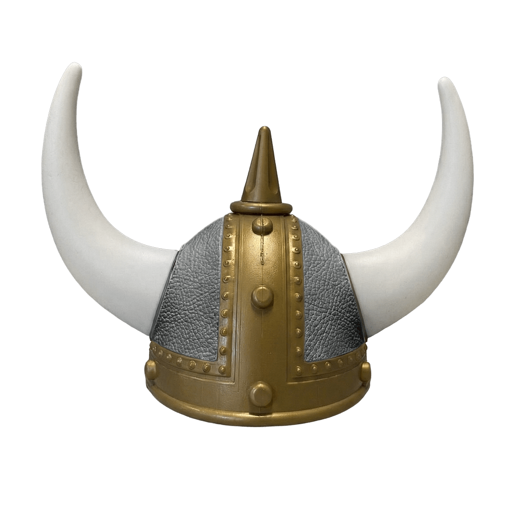 Vikingehjelm Nappa - Gold - KJoF - Hvid - Gråt