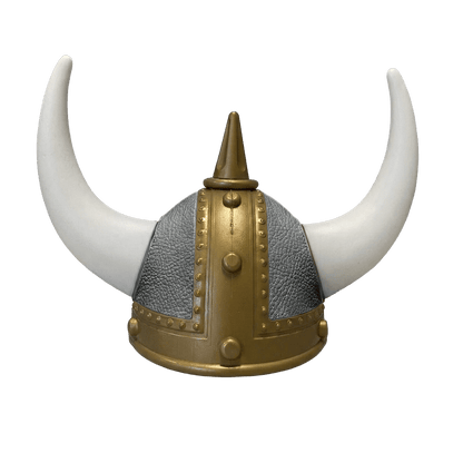Vikingehjelm Nappa - Gold - KJoF - Hvid - Gråt