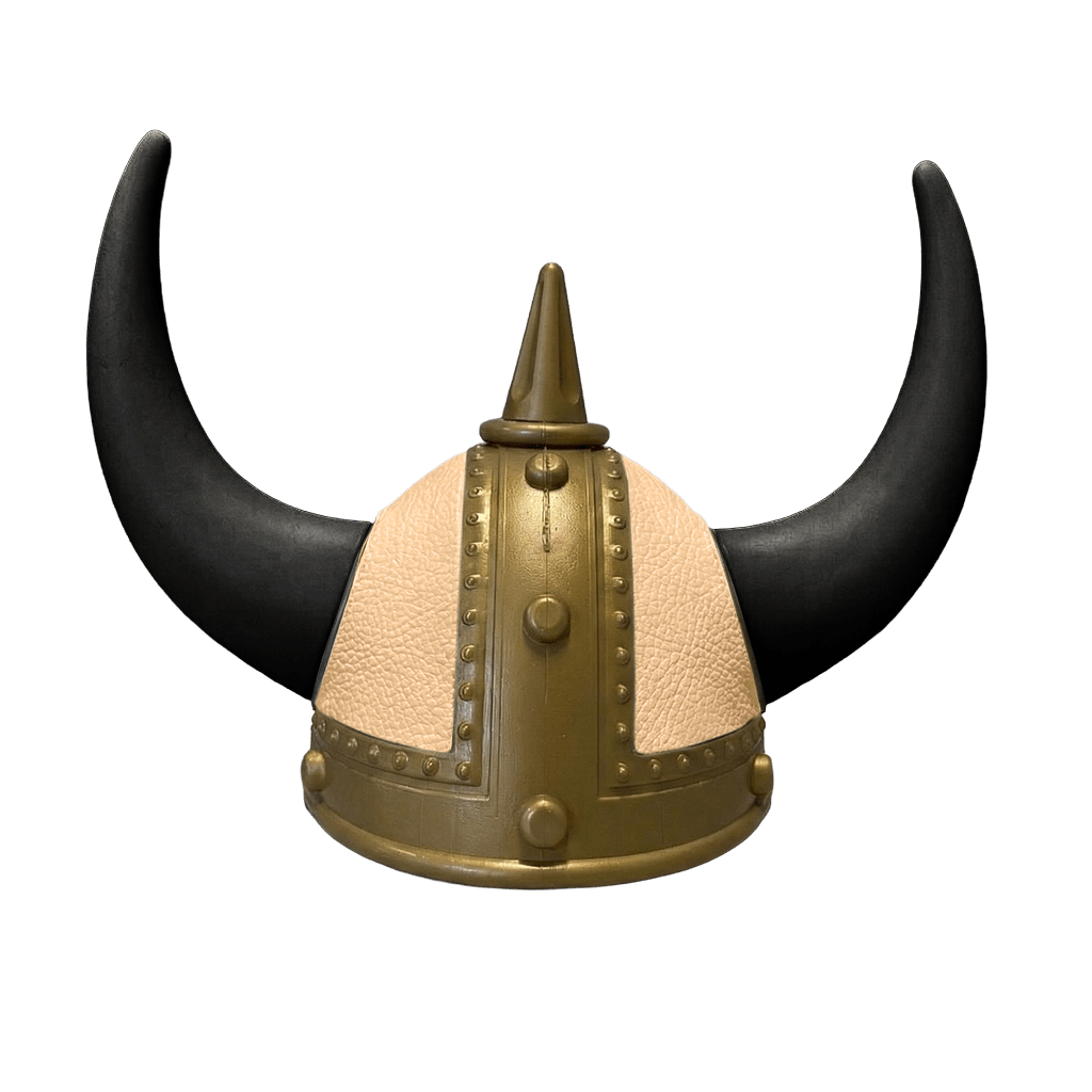 Vikingehjelm Nappa - Gold - KJoF - Sort - Beige