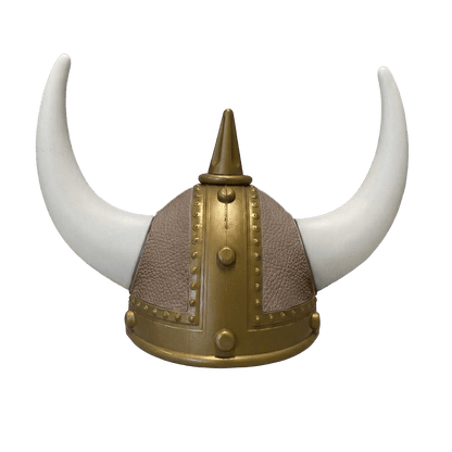 Vikingehjelm Nappa - Gold - KJoF - Hvid - Muldvarp