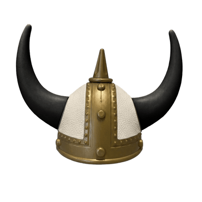 Vikingehjelm Nappa - Gold - KJoF - Sort - Lysbeige