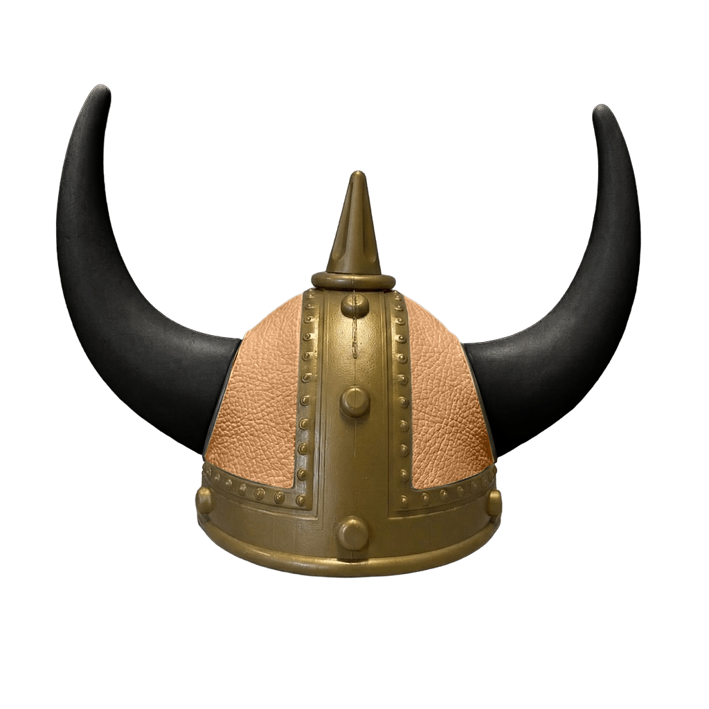 Vikingehjelm Nappa - Gold - KJoF - Sort - Naturlæder