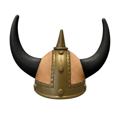 Vikingehjelm Nappa - Gold - KJoF - Sort - Naturlæder