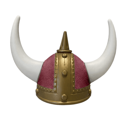Vikingehjelm Nappa - Gold - KJoF - Hvid - Bordeaux