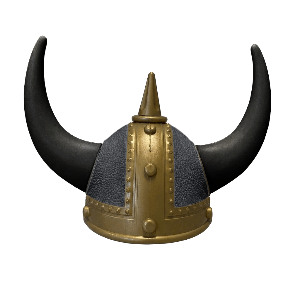 Vikingehjelm Nappa - Gold - KJoF - Sort - cobaltblå