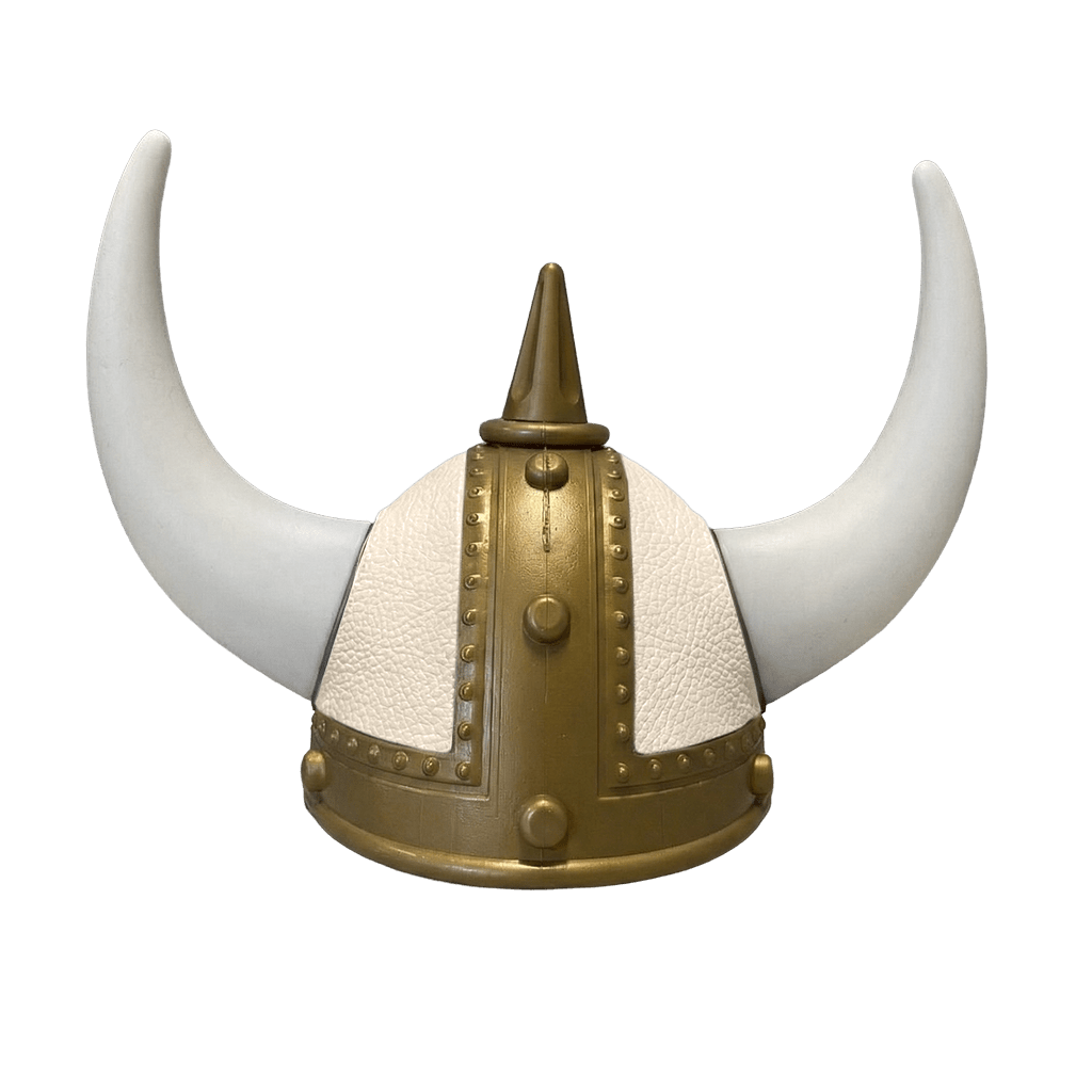 Vikingehjelm Nappa - Gold - KJoF - Hvid - Cream