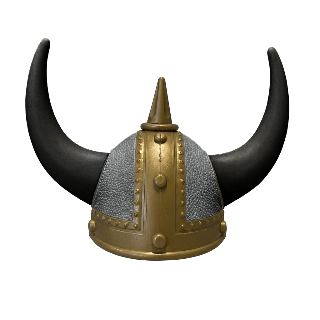 Vikingehjelm Nappa - Gold - KJoF - Sort - Gråt
