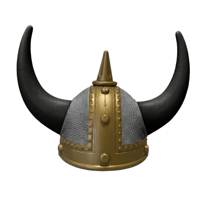 Vikingehjelm Nappa - Gold - KJoF - Sort - Gråt