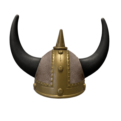 Vikingehjelm Nappa - Gold - KJoF - Sort - Mudderbrun