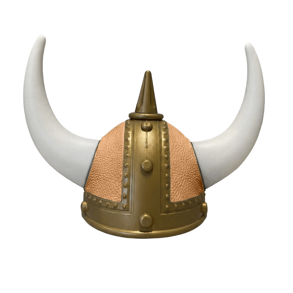 Vikingehjelm Nappa - Gold - KJoF - Hvid - Naturlæder
