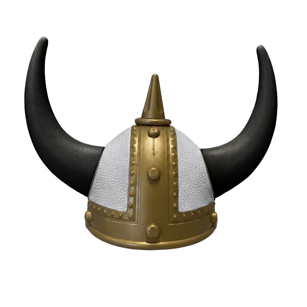 Vikingehjelm Nappa - Gold - KJoF - Sort - Mussegrå