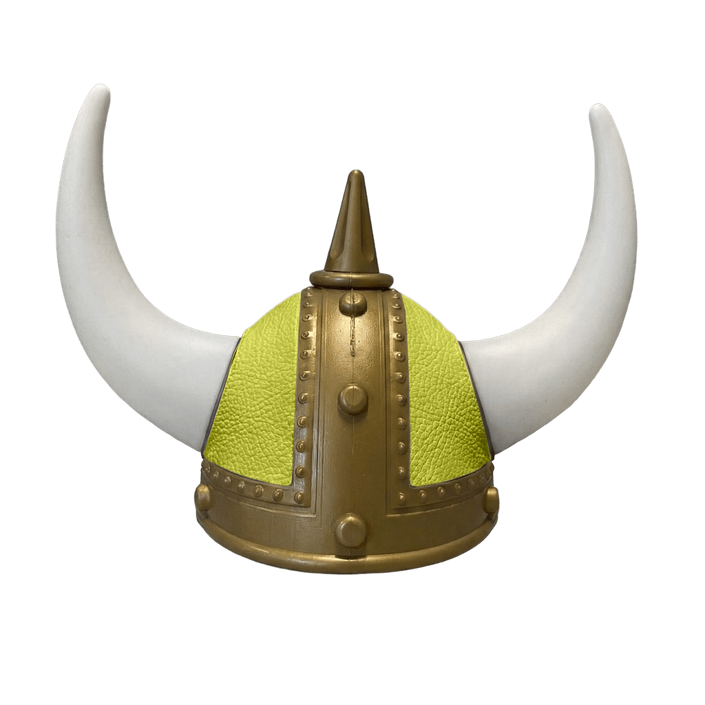 Vikingehjelm Nappa - Gold - KJoF - Hvid - Grøn